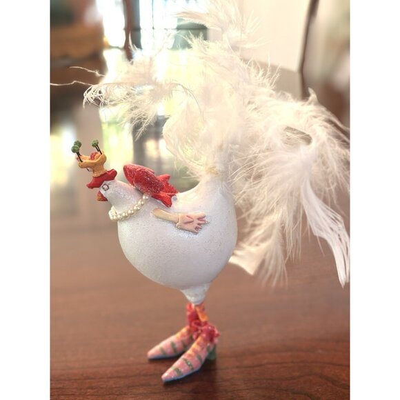 Patience Brewster Krinkles Christmas Three French Hens Ornament 6” Dept 56 2004 - Picture 3 of 7